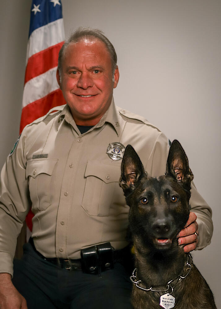 Chief Deputy Kevin Jotz & K-9 Aza